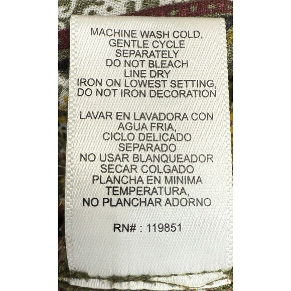 HeartSoul Plus 2X Boho Blouse Bell Sleeve Lace Trim Multicolor Tunic Top - Picture 8 of 8